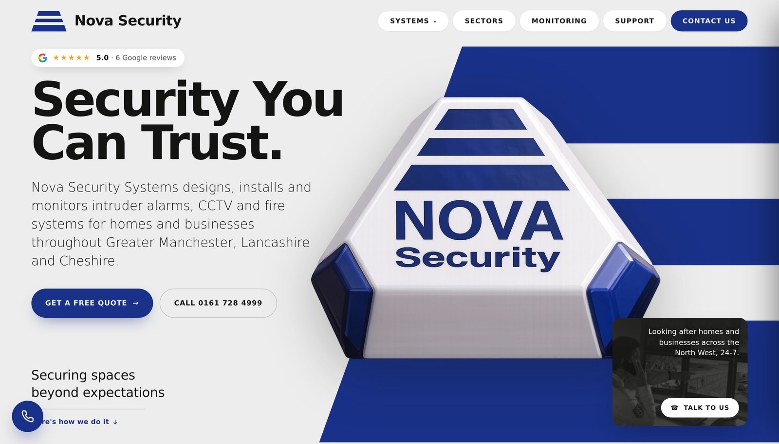 Nova Security's new Conncept-built website